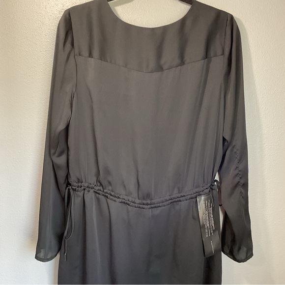 BCBGMAXAZRIA Satin Mini Surplice Dress black new with tags size Medium D16 - Picture 12 of 14